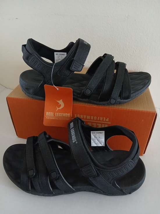 Reel Legends Shoes - Reel Legends Black Multi-Strap Outdoor Sandals Women's Size 7 New $30
